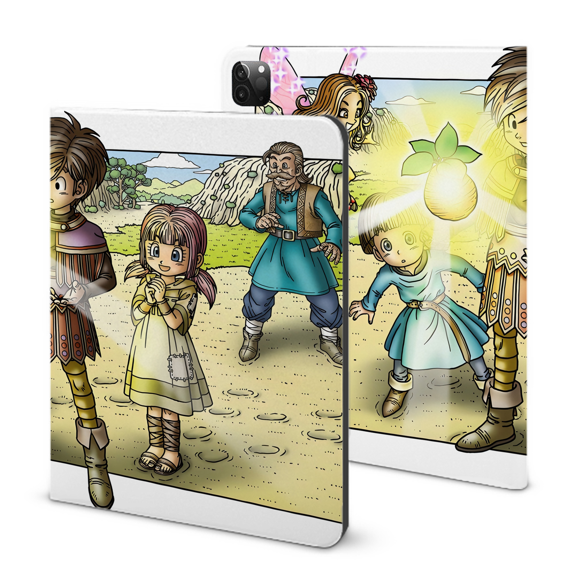 （画像用） ドラゴンクエスト Doragon Kuesuto Dragon Quest IPadケース ペンホルダー付き ブックスタイルデザイン
